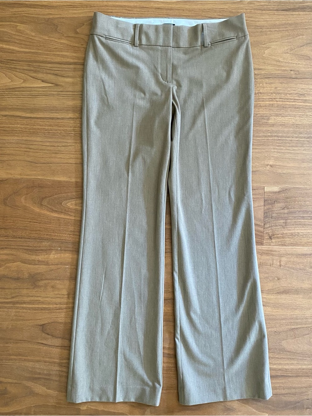LOFT Olive Green Tailored Bootcut Trousers